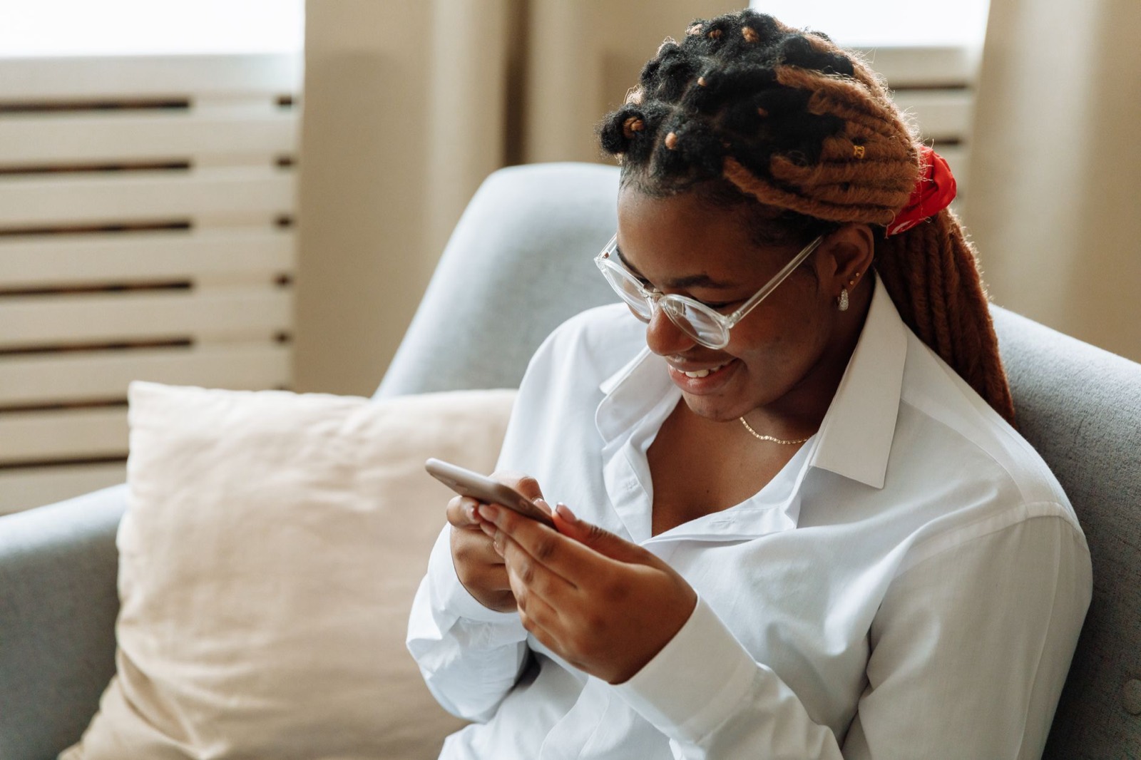 A person reviewing their AI English fluency report on a phone